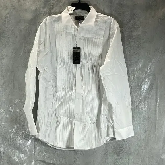 Alfani | Shirts | Alfani Alfatech Mens Sierradale White Slimfit Pleated  Panel Formal Shirt Sz L | Poshmark